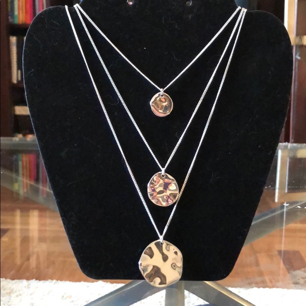 Chloe + Isabel 3 Row Silver Pendant (Convertible)